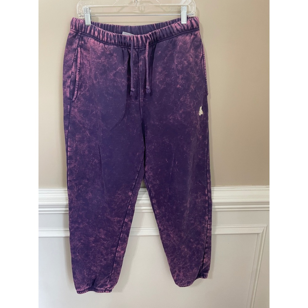Teddy Fresh Purple Acid Wash Sweatpants 2XL Embroidered Logo Cotton Joggers